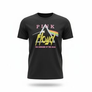 Pink Floyd T-Shirt Black, Adult, M, Short Sleeve